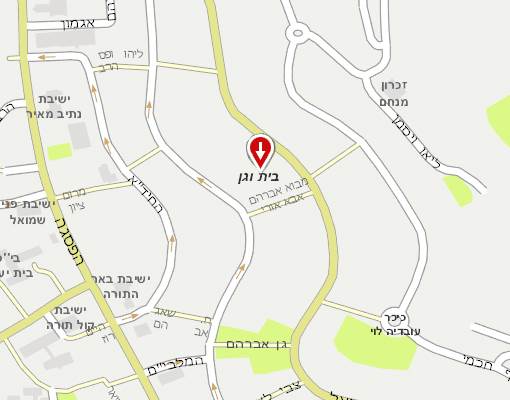 מפת הגעה עבור מסלול קואצ'ינג לגברים סניף ירושלים