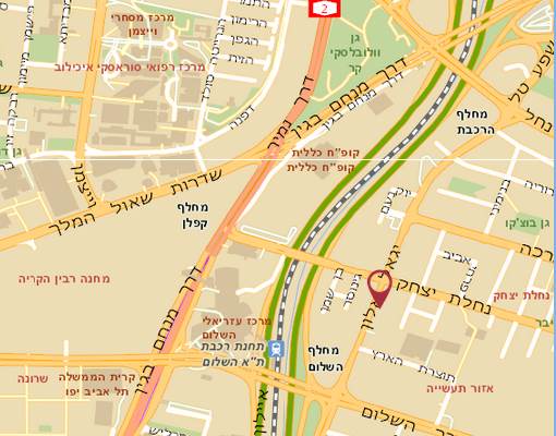מפת הגעה לג'וליה ג'ייקובסון בתל אביב